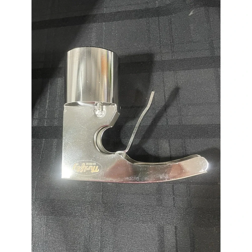 Vintage Thrifty Cylindrical Ice Cream Scoop Stainless Steel Spring Trigger Style